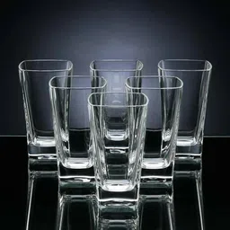 glassimpress (Pack of 6) Clear Shape Water/Juice Drinking Glass Set Water/Juice Glass-picture-16