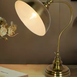 Fos Lighting Vintage Charm: Adjustable Gooseneck Antique Brass Table Lamp for Reading & Tasks-picture-28