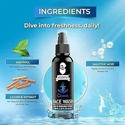 swaysparkle MUUCHSTAC Ocean for Men, Fights Acne & Pimple, Skin Brightening, All Skin Types Face Wash image 3