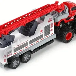zuuluzrs 1:43 Big Monster Wheels, Extendable Rotating Ladder Truck Toy image 4