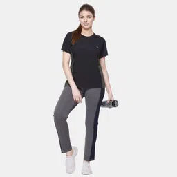 white moon Pack of 2 Women Solid Round Neck Polyester Multicolor T-Shirt image 4