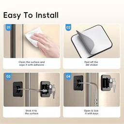 vashishth Baby Safety Lock with Keys for Fridge image 5