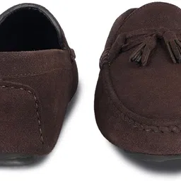 louis stitch Brown Suede Leather Casual Loafers for Men (ITSUTA) Size 11 Loafers For Men image 3