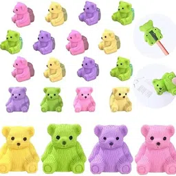 art bundle Teddy shape Eraser,Eraser Birthday Return Gifts for Kids-10 pcs Non-Toxic Eraser-picture-16
