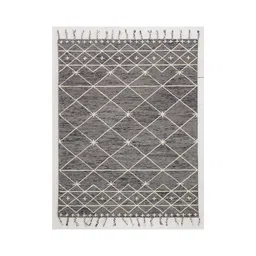 jaipur rugs Grey Wool Geometric 5 x 8 Feet Hand Tufted Carpet image 2