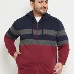 austivo Men Full Sleeve Striped Hooded Sweatshirt-picture-18