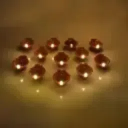 spenco LED Light Electronic Flameless Diya For Home, Office or Temple Plastic (Pack of 12) Table Diya Set image 5