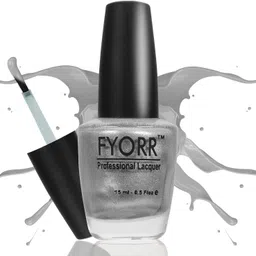 fyorr Silver Magic Quick Dry Long Lasting Nail Polish (15ml) (Silver Magic) image 4
