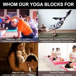 leosportz Bricks and Strap Set 2 Packs Eco Friendly Non Toxic with Belt Yoga Blocks image 5