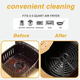 zoriada Air Fryer Liners Disposable Square, 100PCS 6.3 INCH Air fryer Liners Airfryer Tray image 4