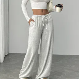 dockstreet Women Striped Grey Track Pants-picture-28