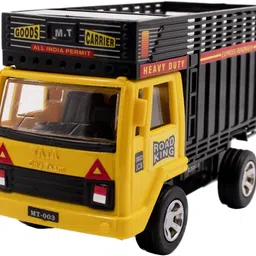 shinsei Pull Back Goods Carrier Dumper | Opening Doors | Miniature Scaled Models || Dinky Cars | - Yellow Colour-picture-34