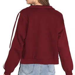 fabricorn Women Full Sleeve Color Block Sweatshirt image 2