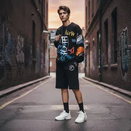 cnw Tshirt Regular Shorts Western Set-picture-12