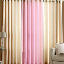 kraftiq homes 214 cm (7 ft) Door Polyester Semi Transparent Curtain (Pack Of 3)-picture-14