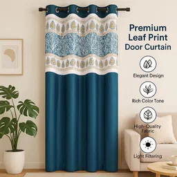 mitrstore 213.36 cm (7 ft) Door Polyester Semi Transparent Curtain Single Curtain image 4