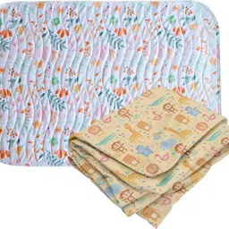 Quick Dry Sheet Mattress Pack of 2 M (Leaves 50X70) (Animal Print 140X100)-image-52