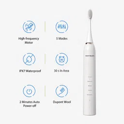 LORDEQUIPMENTS USB Rechargeable Electric THOOTHBRUSH Waterproof with 6 Modes & 4 Brush Heads Electric Toothbrush image 2