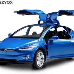pezyox tesla X scale 1:32 Pull Back Vehicles Diecast Car Model Car Toys for kids-picture-36