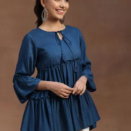 libas Women Printed Cotton Blend A-line Kurta image 2