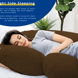 mom's moon Ultra Soft Comfortable C Shaped Microfibre Solid Pregnancy Pillow Pack of 1 image 3