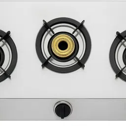 stovekraft Stainless Steel 123 Open LPG Gas Stove, (3 Burner, Silver, Manual Ignition) Stainless Steel Manual Gas Stove image 1