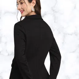 tandul Women Solid Single Breasted Casual Blazer image 2