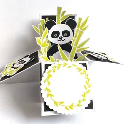 chandrans creation Panda Pop Up Card Greeting Card-picture-14