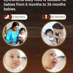 by grandma Sprouted Cereal - Sprouted Ragi, Poha Rice, Sunflower seeds, Pumpkin Seeds Instant baby Food For 6+ month babies | Preservative Free Instant Porridge Mix for 6 - 36 months babies | (Pack of 1) Cereal image 4