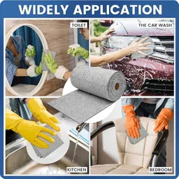 krishnatextiles UltraSoft CleanRoll Wet and Dry Microfiber Cleaning Cloth image 2