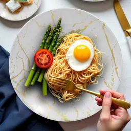 ariya 10.5 Inch Melamine Dinner Full Serving Plate Set of 6 Dishwasher Safe Rice Plates image 4