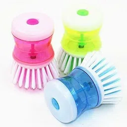 chapo Dish/Washbasin Plastic Cleaning Brush with Liquid Soap Dispenser (set of-3) Plastic Wet and Dry Brush-picture-16