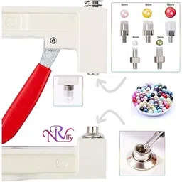 rqpfab Pearl Setting Machine/ Beads Punching With Pins For Art & Craft image 2