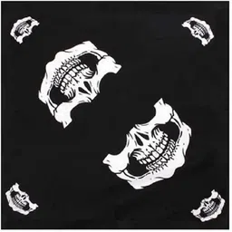 EVEREST cotton skull bandana handkerchief ["Black"] Handkerchief-picture-18