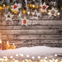 vajin Wooden Christmas Tree Ornament Hanging Ornaments Pack of 15 image 2