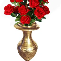 effigy onlinehub Brass Handicraft Flower Vase/Flower Pot for Office and Home Decor Brass Vase-picture-15