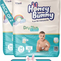 honey bunny Baby Diaper Pants Super Soft Dry Plus 12 Hour protection - M - M image 1