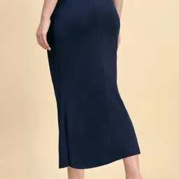 Trendmalls New.P01-NavyBlue Lycra Blend Petticoat image 2