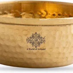 indianartvilla Brass Vegetable Bowl image 1