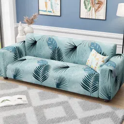 Polyester 4 Seater Sofa Floral Cover-image-2