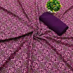 jungle herbs Unstitched Cotton Blend Kurta & Churidar Material Geometric Print image 1