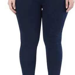zxn Women Slim Mid Rise Dark Blue Jeans-picture-18