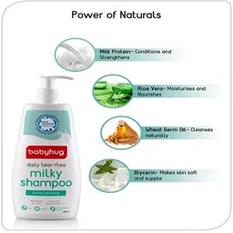 babyhug Milk Protein Formula Daily Tear Free Milky Shampoo For Newborn Baby 400ml image 3