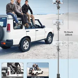 Sancy Selfie Stick Silver Bluetooth Selfie Stick image 2