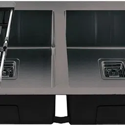 Stainless Steel Handmade Double Bowl 45" X 20" X 10" Kitchen sink Sound Proof Matt Finish _F40 Vessel Sink-image-50