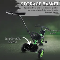 toyzoy Pluto Trike For Kids| 24 to 60 months|Cycle with Basket|Carrying-30Kgs TZ_548 Tricycle image 4