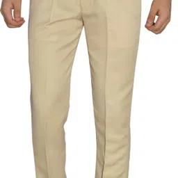 kundan Men Regular Fit Beige Polycotton Trousers-picture-13
