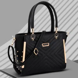 Women Black Hand-held Bag-image-1