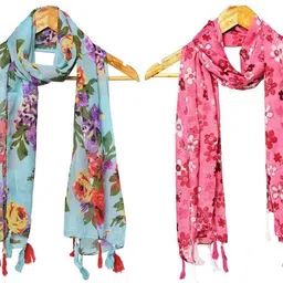 stolevilla Printed Chiffon Women Multicolor Scarf, Stole, Fancy Scarf-picture-14