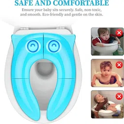 vaastudristi Baby Seat Foldable Full-Blue Potty Seat image 2